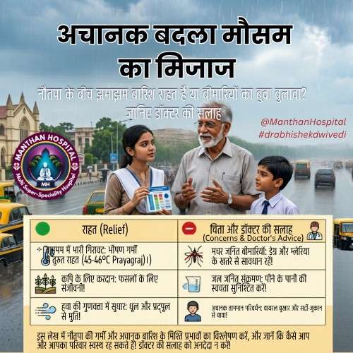 अचानक बदला मौसम का मिजाज: नौतपा के बीच झमाझम बारिश राहत है या बीमारियों का बुलावा? जानिए डॉक्टर की सलाह
